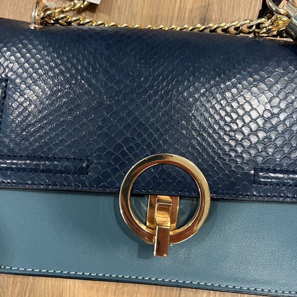 NWT Aldo Cross Body Chain Strap Bag Blue - Picture 4 of 8